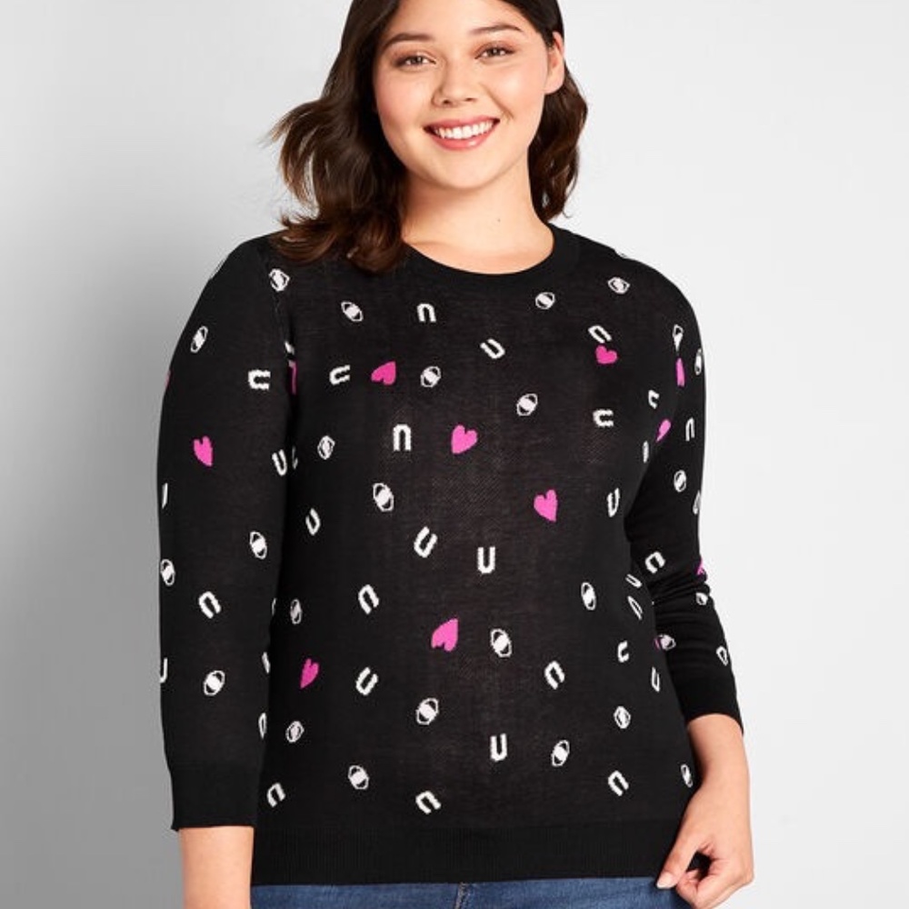 ModCloth Charm School 3/4 Sleeve Pullover Sweater
